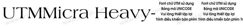 UTMMicra Heavy字体转换